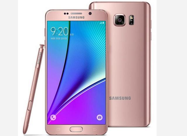 三星發布粉金版Galaxy Note 5 阻擊蘋果入侵