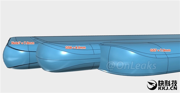 Galaxy S8工程圖曝光：攝像頭僅凸起0.2毫米