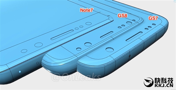 Galaxy S8工程圖曝光：攝像頭僅凸起0.2毫米