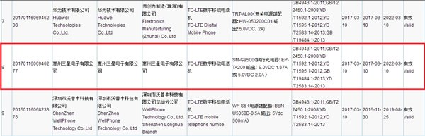 國(guó)行三星Galaxy S8通過3C認(rèn)證：15W充電器