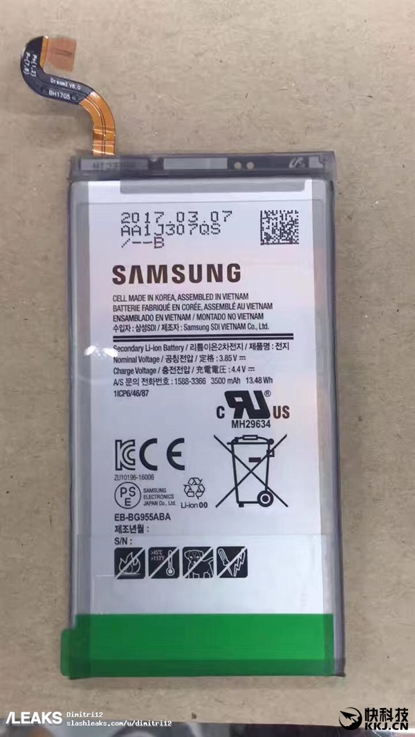 三星S8/S8+電池同時曝光：還是三星自家的天下