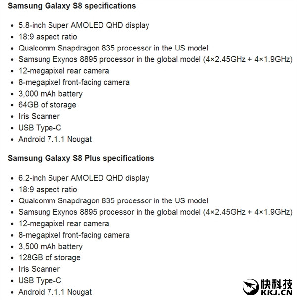 三星Galaxy S8起步價(jià)跳漲：6200元