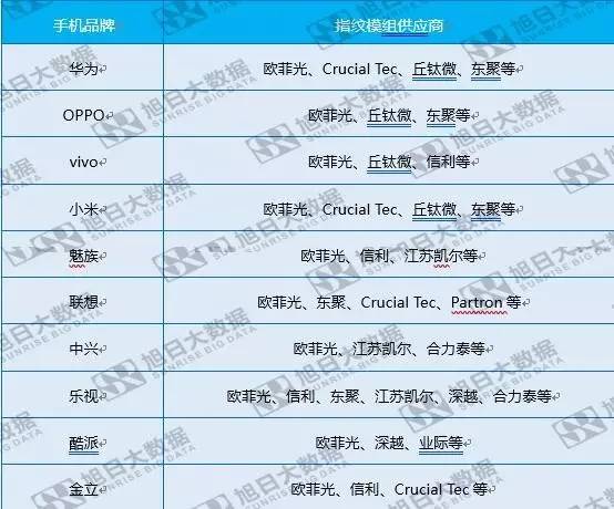 全球指紋市場競爭格局變遷:內資企業后來居上