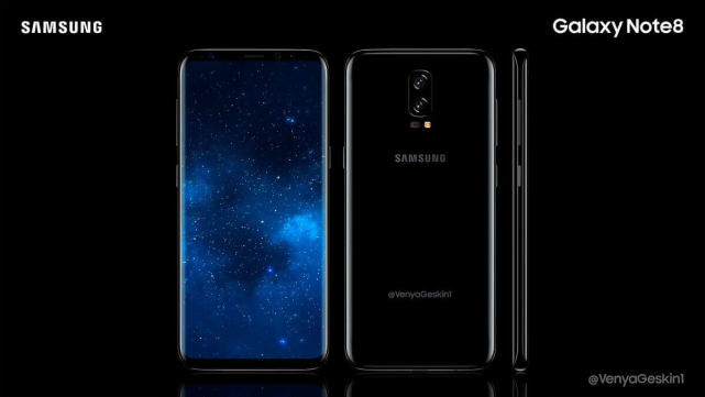 三星Note 8確認配備全視曲面屏 搭載3倍光變雙攝