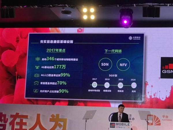 中國移動宣布2018年開始5G規模試驗