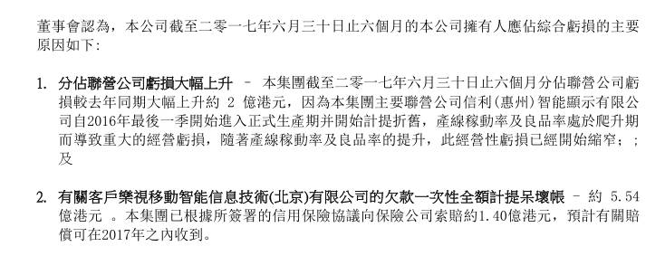 樂視壞賬致信利損失5.5億 仁寶無奈賣股權賣零件抵債