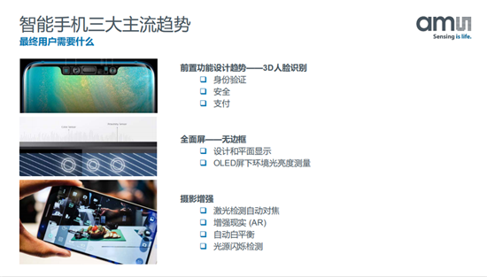 艾邁斯半導體：助力智能手機三大主流趨勢不斷創新