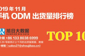 2019年11月ODM出貨量排行榜