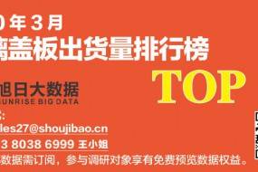 2020年3月玻璃蓋板出貨量排行榜