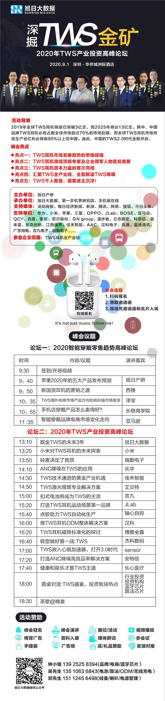 【高峰論壇】2020年TWS產業投資高峰論壇將于9月1日舉辦