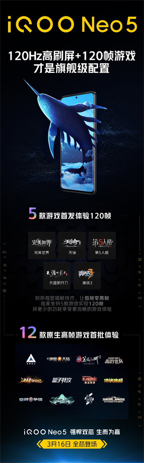 iQOO Neo5首發(fā)5款游戲120幀體驗(yàn)